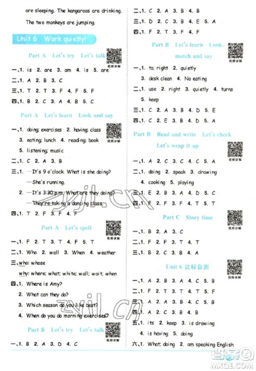 江西教育出版社2023阳光同学课时优化作业五年级英语下册人教PEP版参考答案 江西教育出版社2023阳光同学课时优化作业五年级英语下册人教PEP版参考答案