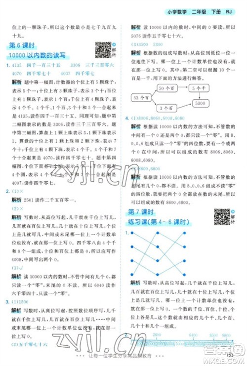 教育科学出版社2023春季53天天练二年级数学下册人教版参考答案 教育科学出版社2023春季53天天练二年级数学下册人教版参考答案