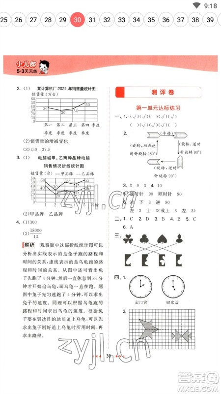 西安出版社2023春季53天天练五年级数学下册冀教版参考答案