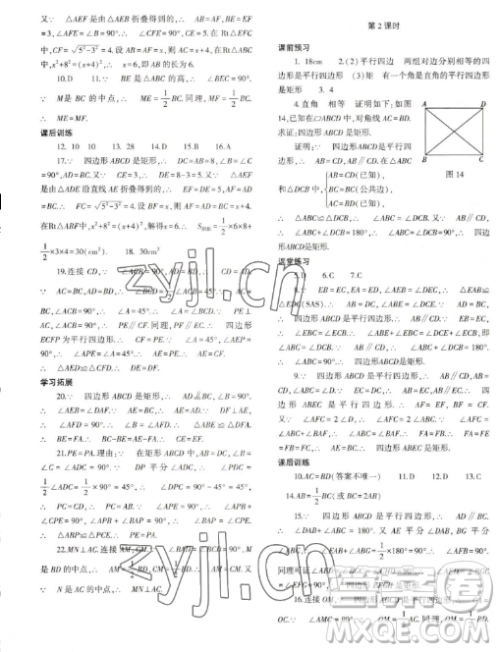 大象出版社2023初中同步练习册八年级下册数学人教版答案