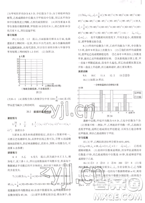 大象出版社2023初中同步练习册八年级下册数学人教版答案 大象出版社2023初中同步练习册八年级下册数学人教版答案