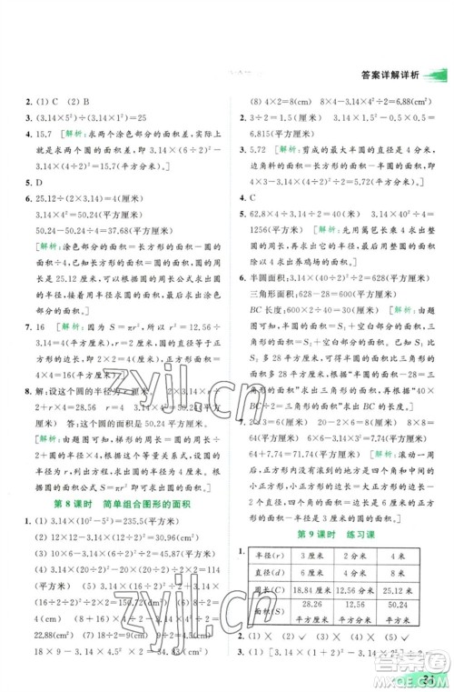 北京教育出版社2023亮点给力提优班多维互动空间五年级数学下册苏教版参考答案