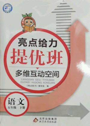 北京教育出版社2023亮点给力提优班多维互动空间五年级语文下册人教版参考答案