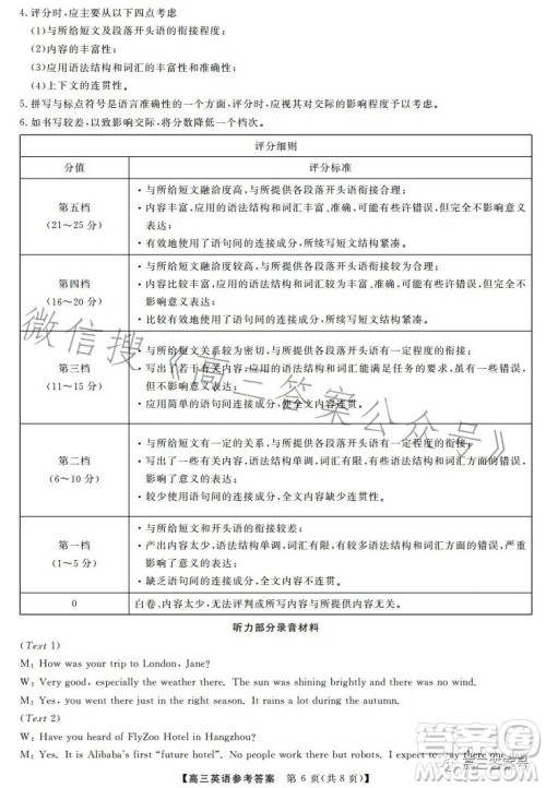 天壹名校联盟2023届高三2月质量检测英语试卷答案 天壹名校联盟2023届高三2月质量检测英语试卷答案
