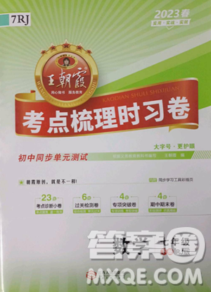江西人民出版社2023王朝霞考点梳理时习卷七年级下册数学人教版答案