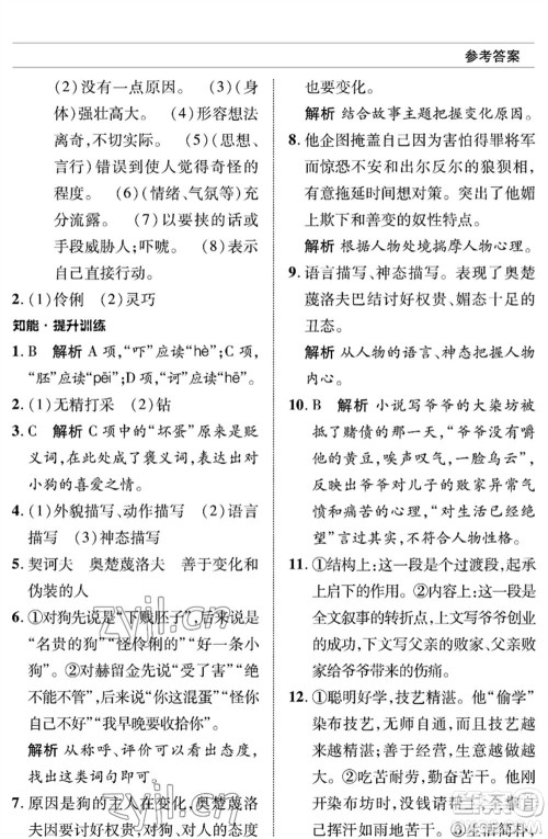 北京师范大学出版社2023语文配套综合练习九年级下册人教版参考答案 北京师范大学出版社2023语文配套综合练习九年级下册人教版参考答案