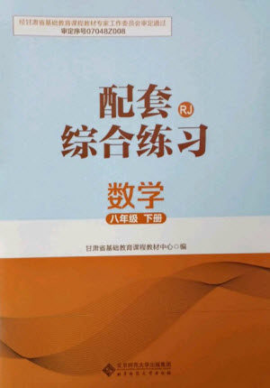 北京师范大学出版社2023数学配套综合练习八年级下册人教版参考答案