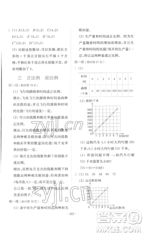 陕西师范大学出版总社有限公司2023全易通小学数学六年级下册冀教版
