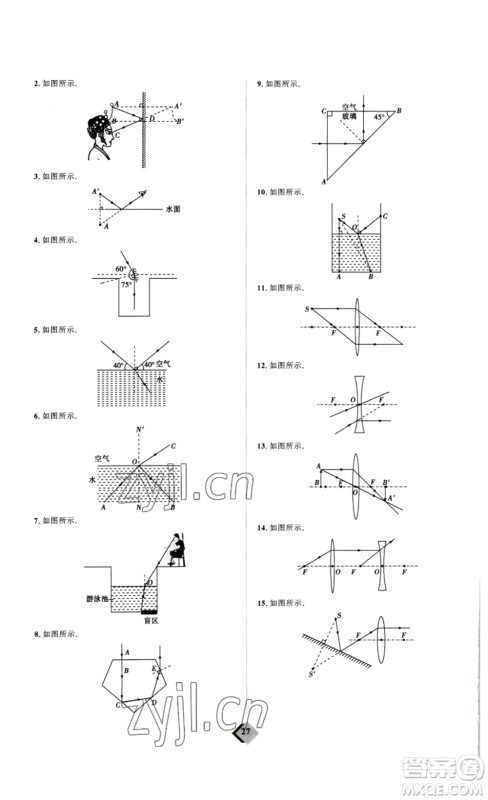 延边教育出版社2023最新版优+学案赢在中考物理人教版讲练版答案