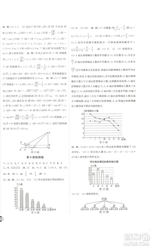 延边大学出版社2023轻松一典轻松作业本九年级数学下册江苏版答案