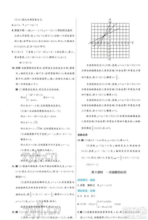 人民教育出版社2023初中同步测控优化设计八年级数学下册人教版福建专版参考答案