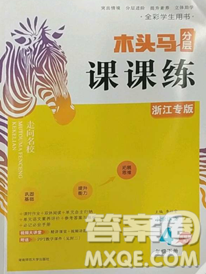 湖南师范大学出版社2023木头马分层课课练四年级语文下册人教版浙江专版参考答案 湖南师范大学出版社2023木头马分层课课练四年级语文下册人教版浙江专版参考答案