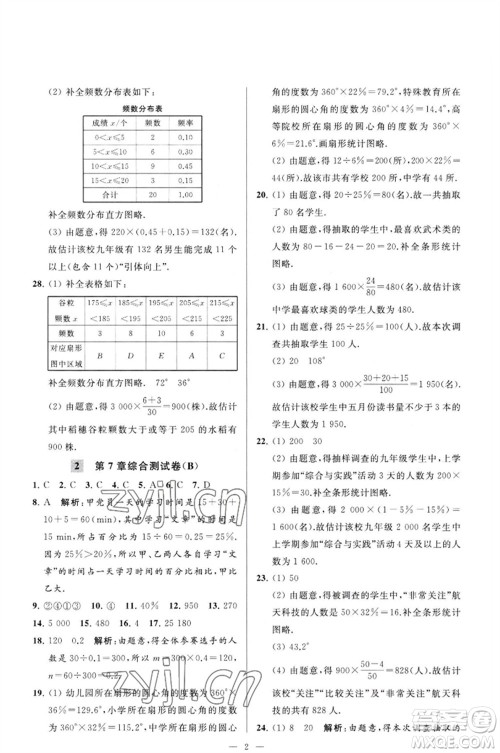 延边教育出版社2023春季亮点给力大试卷八年级数学下册苏科版参考答案 延边教育出版社2023春季亮点给力大试卷八年级数学下册苏科版参考答案