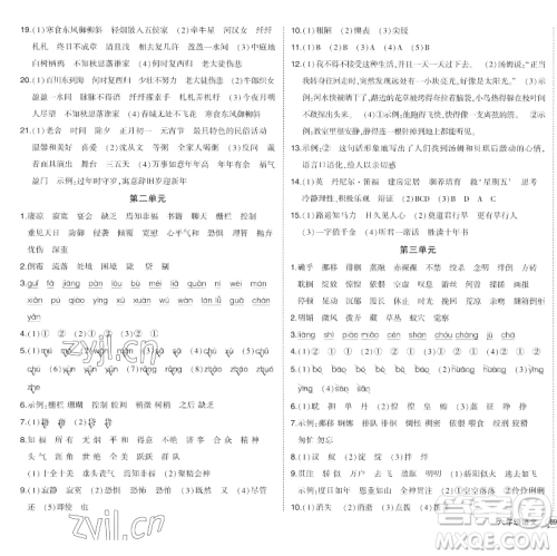 长江出版社2023黄冈状元成才路状元作业本六年级语文下册人教版福建专版