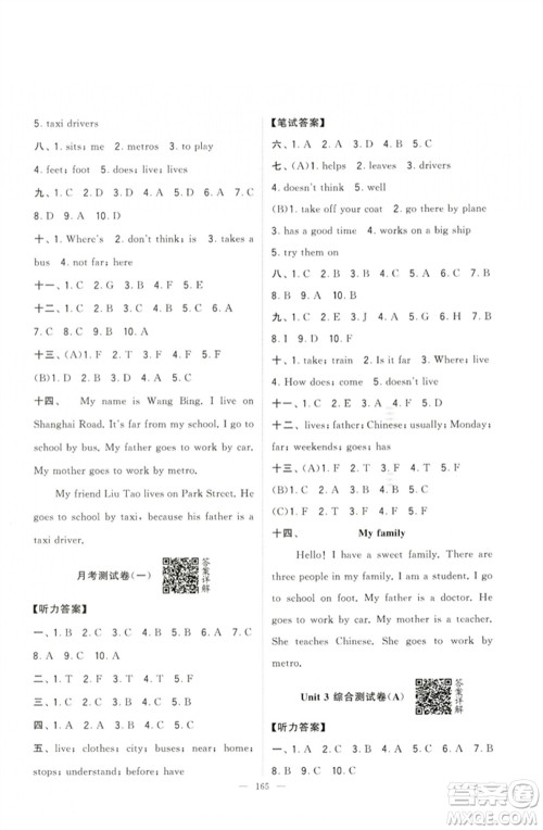 宁夏人民教育出版社2023学霸提优大试卷五年级英语下册江苏版参考答案 宁夏人民教育出版社2023学霸提优大试卷五年级英语下册江苏版参考答案