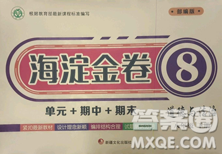 新疆文化出版社2023海淀金卷八年级道德与法治下册部编版参考答案