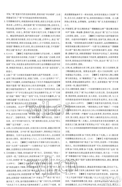 河海大学出版社2023学霸提优大试卷七年级语文下册人教版参考答案 河海大学出版社2023学霸提优大试卷七年级语文下册人教版参考答案
