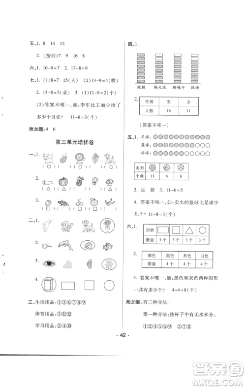 陕西师范大学出版总社有限公司2023黄冈同步练一日一练一年级数学下册人教版参考答案