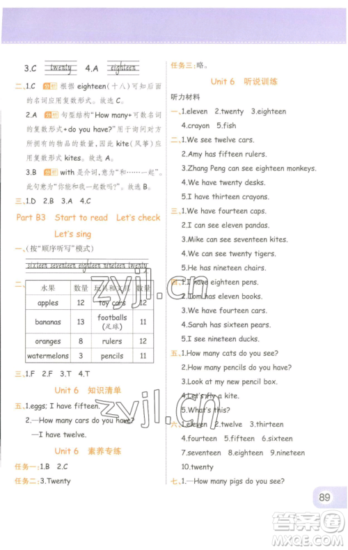 陕西师范大学出版总社有限公司2023黄冈同步练一日一练三年级英语下册人教PEP版参考答案 陕西师范大学出版总社有限公司2023黄冈同步练一日一练三年级英语下册人教PEP版参考答案