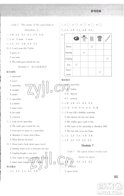 陕西师范大学出版总社有限公司2023黄冈同步练一日一练六年级英语下册外研版参考答案