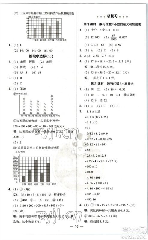 陕西人民教育出版社2023综合应用创新题典中点四年级数学下册北师大版参考答案