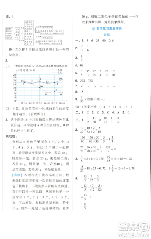 吉林教育出版社2023好卷五年级数学下册人教版参考答案 吉林教育出版社2023好卷五年级数学下册人教版参考答案