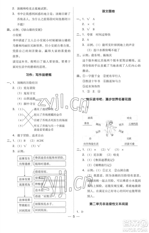 吉林教育出版社2023综合应用创新题典中点六年级语文下册人教版参考答案 吉林教育出版社2023综合应用创新题典中点六年级语文下册人教版参考答案