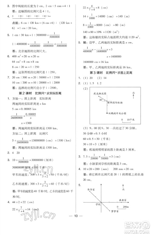 吉林教育出版社2023综合应用创新题典中点六年级数学下册人教版浙江专版参考答案 吉林教育出版社2023综合应用创新题典中点六年级数学下册人教版浙江专版参考答案