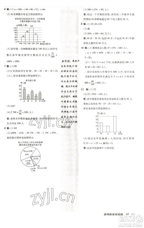 陕西人民教育出版社2023综合应用创新题典中点七年级数学下册人教版参考答案