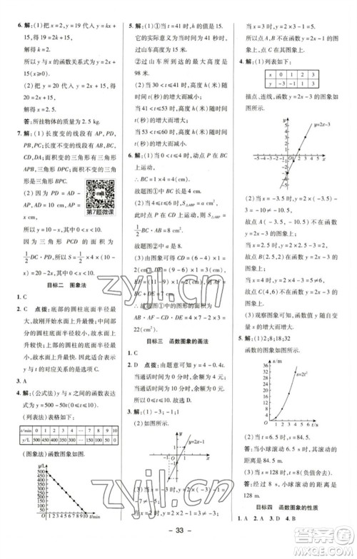 陕西人民教育出版社2023综合应用创新题典中点八年级数学下册湘教版参考答案