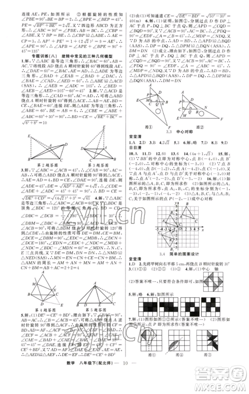 新疆青少年出版社2023四清导航八年级下册数学北师大版参考答案 新疆青少年出版社2023四清导航八年级下册数学北师大版参考答案