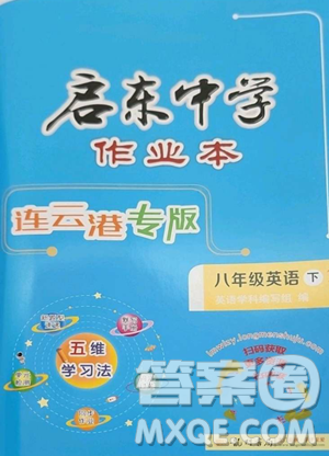 龙门书局2023启东中学作业本八年级下册英语译林版连云港专版参考答案