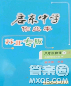 龙门书局2023启东中学作业本八年级下册物理苏科版苏北专版参考答案
