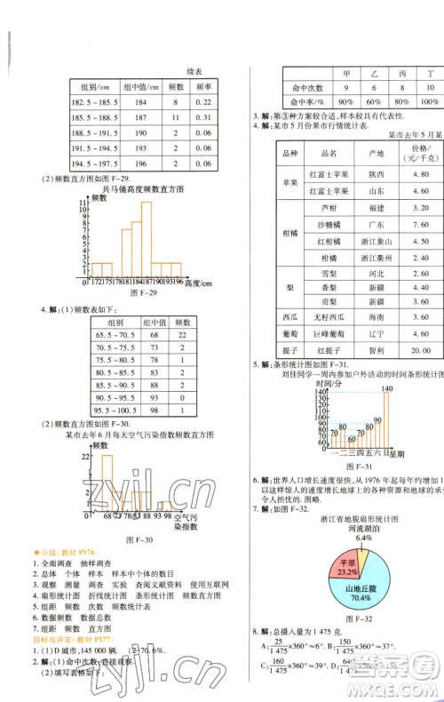 北京教育出版社2023倍速学习法七年级下册数学浙教版参考答案