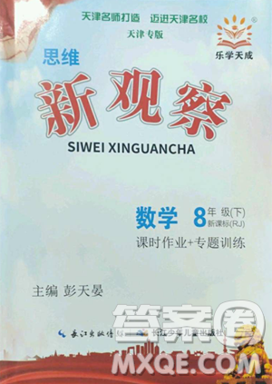 长江少年儿童出版社2023思维新观察八年级下册数学人教版天津专版参考答案