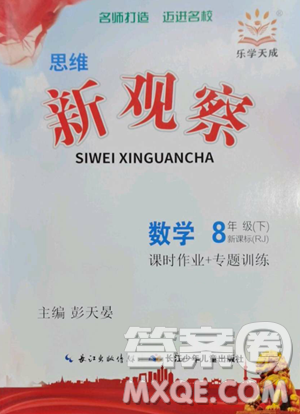 长江少年儿童出版社2023思维新观察八年级下册数学人教版参考答案