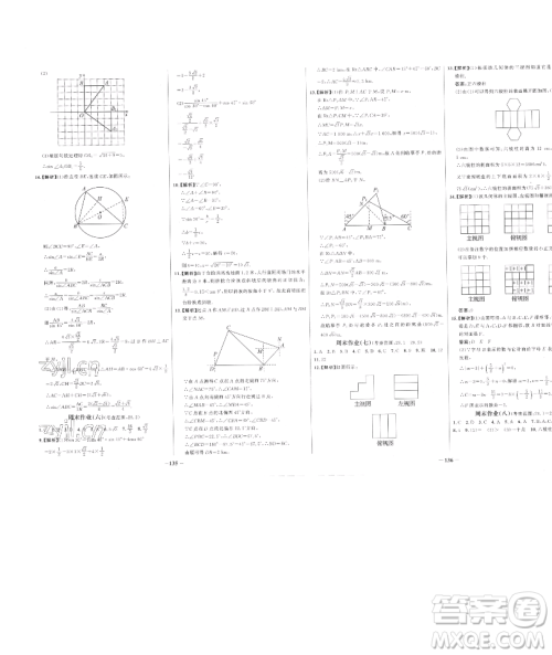延边大学出版社2023世纪金榜百练百胜九年级下册数学人教版参考答案