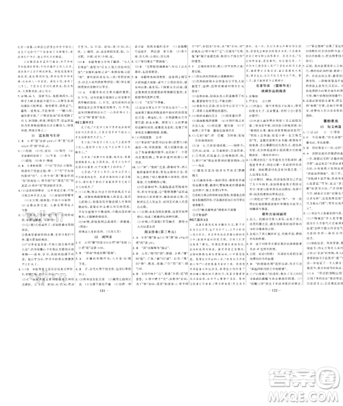 延边大学出版社2023世纪金榜百练百胜九年级下册语文人教版参考答案