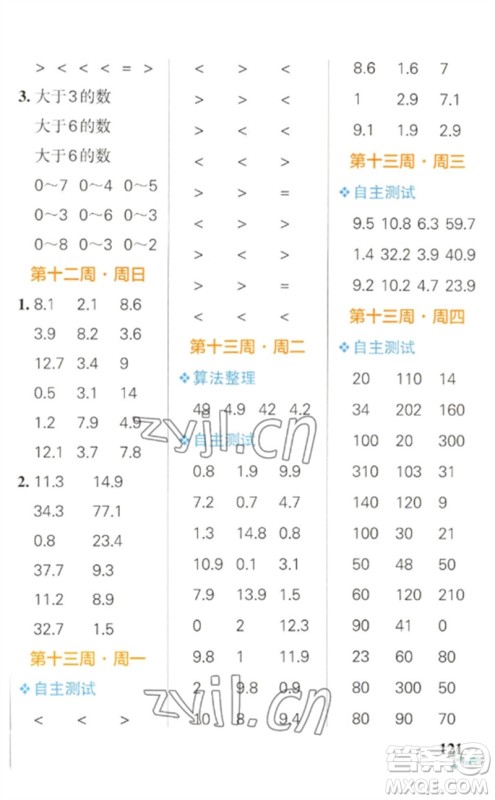 辽宁教育出版社2023小学学霸天天计算三年级数学下册人教版参考答案 辽宁教育出版社2023小学学霸天天计算三年级数学下册人教版参考答案