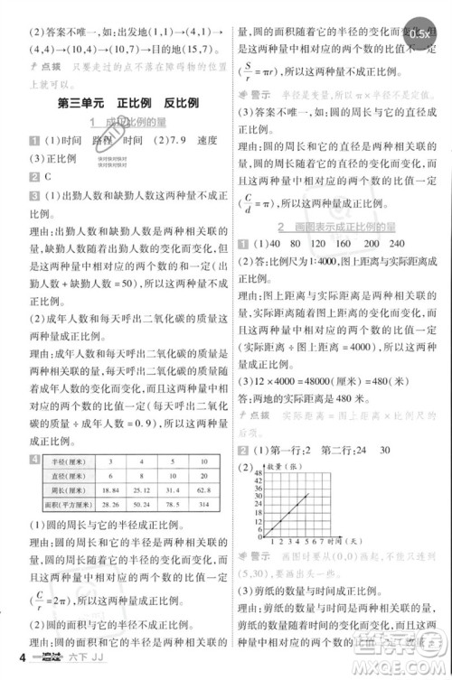 延边教育出版社2023一遍过六年级数学下册冀教版参考答案