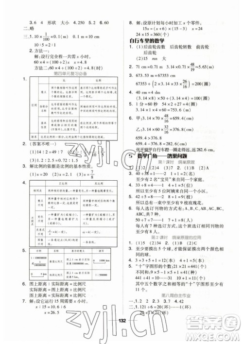 山东科学技术出版社2023新思维伴你学六年级数学下册人教版答案 山东科学技术出版社2023新思维伴你学六年级数学下册人教版答案