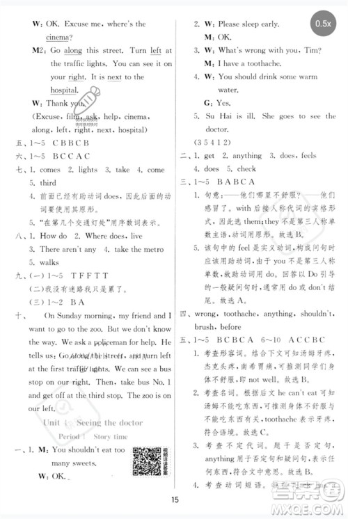 江苏人民出版社2023实验班提优训练五年级英语下册译林版参考答案 江苏人民出版社2023实验班提优训练五年级英语下册译林版参考答案