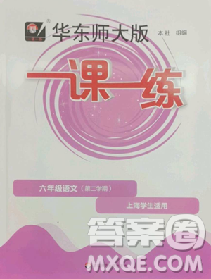 华东师范大学出版社2023华东师大版一课一练六年级下册语文人教版五四制参考答案 华东师范大学出版社2023华东师大版一课一练六年级下册语文人教版五四制参考答案