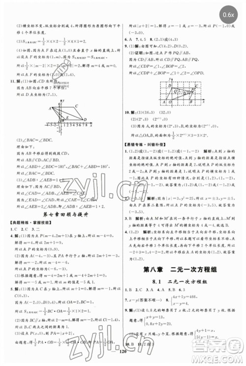 河北少年儿童出版社2023夺冠百分百新导学课时练七年级数学下册人教版参考答案