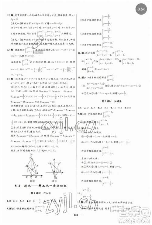 河北少年儿童出版社2023夺冠百分百新导学课时练七年级数学下册人教版参考答案