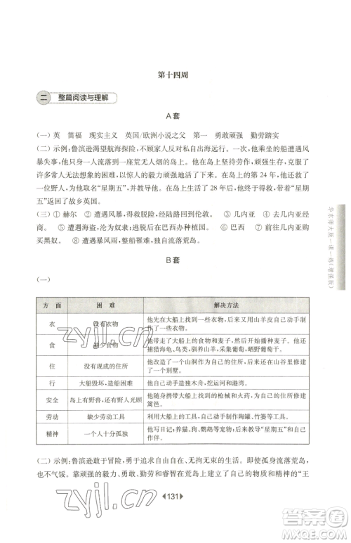 华东师范大学出版社2023华东师大版一课一练六年级下册语文人教版增强版五四制参考答案 华东师范大学出版社2023华东师大版一课一练六年级下册语文人教版增强版五四制参考答案