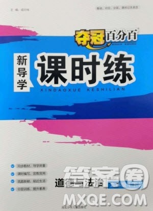 河北少年儿童出版社2023夺冠百分百新导学课时练九年级道德与法治下册人教版参考答案