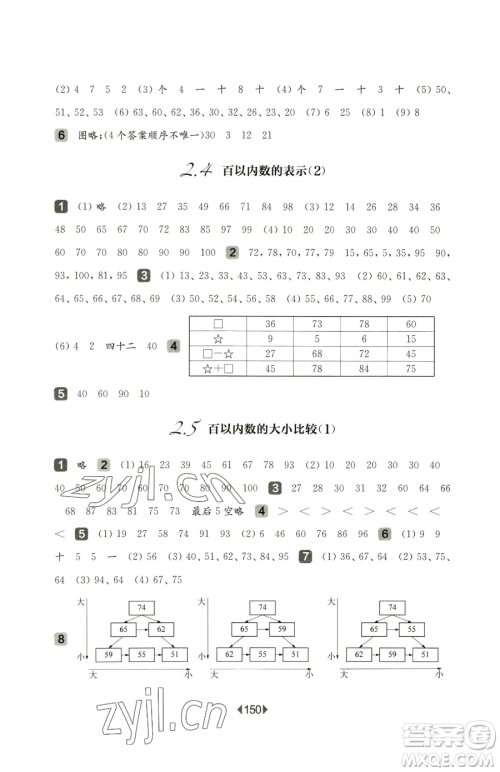 华东师范大学出版社2023华东师大版一课一练一年级下册语文人教版五四制增强版参考答案