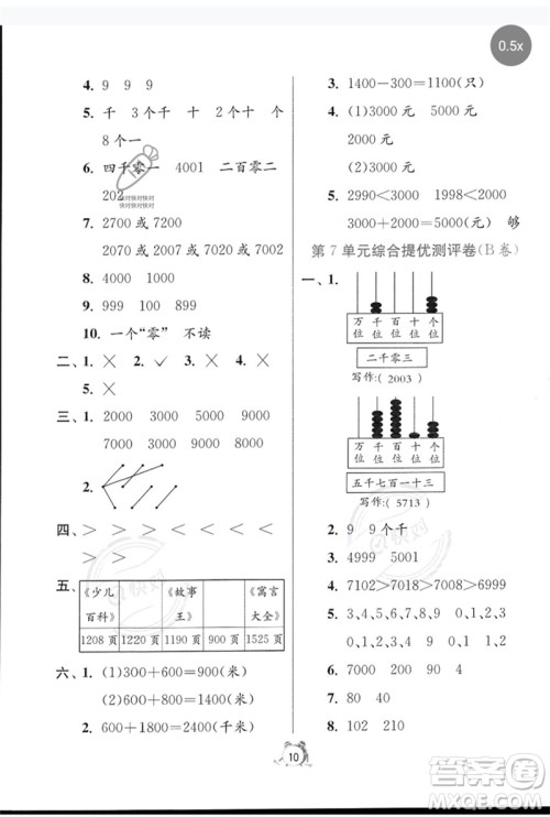 江苏人民出版社2023春单元双测全优测评卷二年级数学下册人教版参考答案 江苏人民出版社2023春单元双测全优测评卷二年级数学下册人教版参考答案