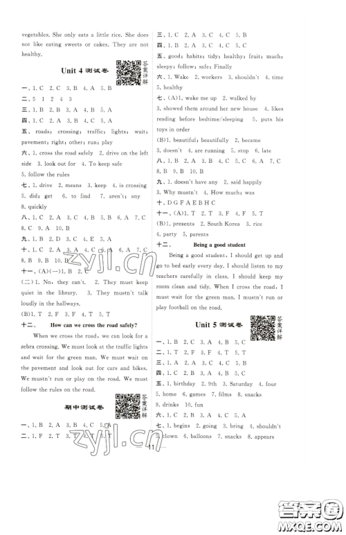 宁夏人民教育出版社2023经纶学典提高班六年级下册英语译林版江苏专版参考答案 宁夏人民教育出版社2023经纶学典提高班六年级下册英语译林版江苏专版参考答案